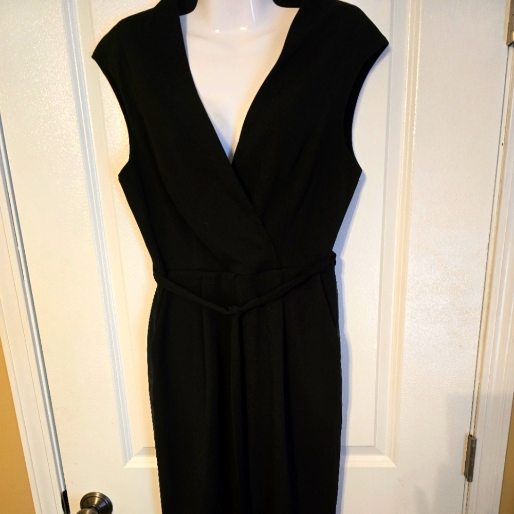 Calvin Klein Black Tuxedo Jumpsuit